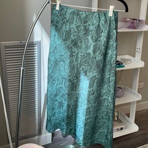 Snakeskin maxi skirt